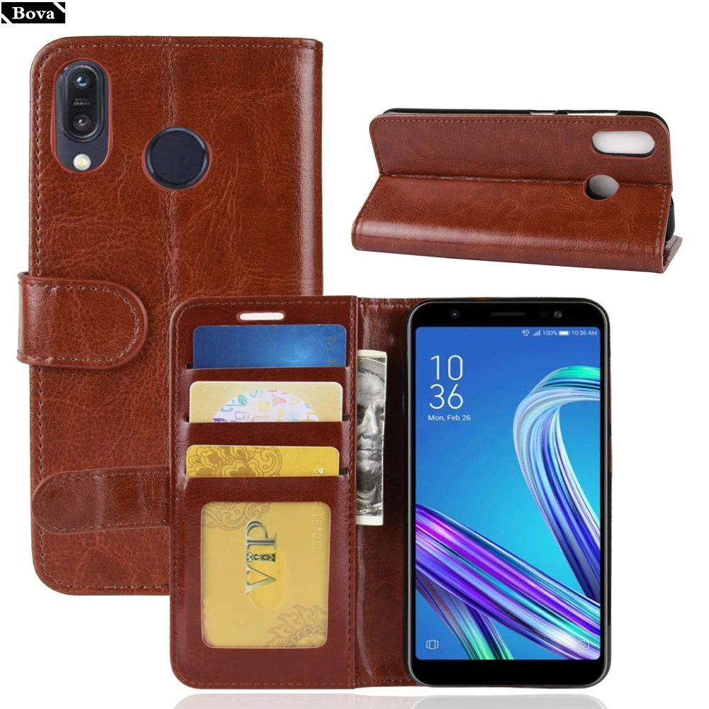 Чехол с держателем для карт ASUS Zenfone Max M1 ZB555KL защитная кобура чехол из