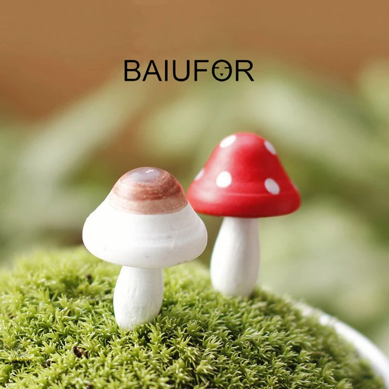 BAIUFOR миниатюры для террариумов растения Разноцветные деревянные грибы