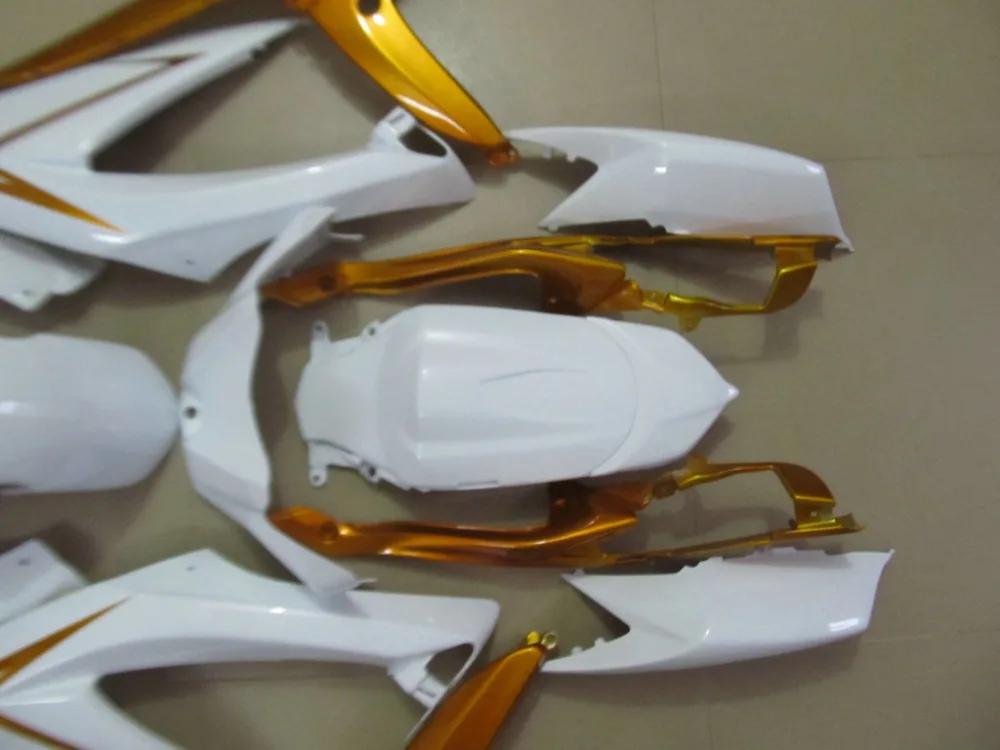 Комплект обтекателей под давлением для SUZUKI GSXR600 750 K8 08 09 GSXR 600 GSXR750 2008 2009 ABS белый