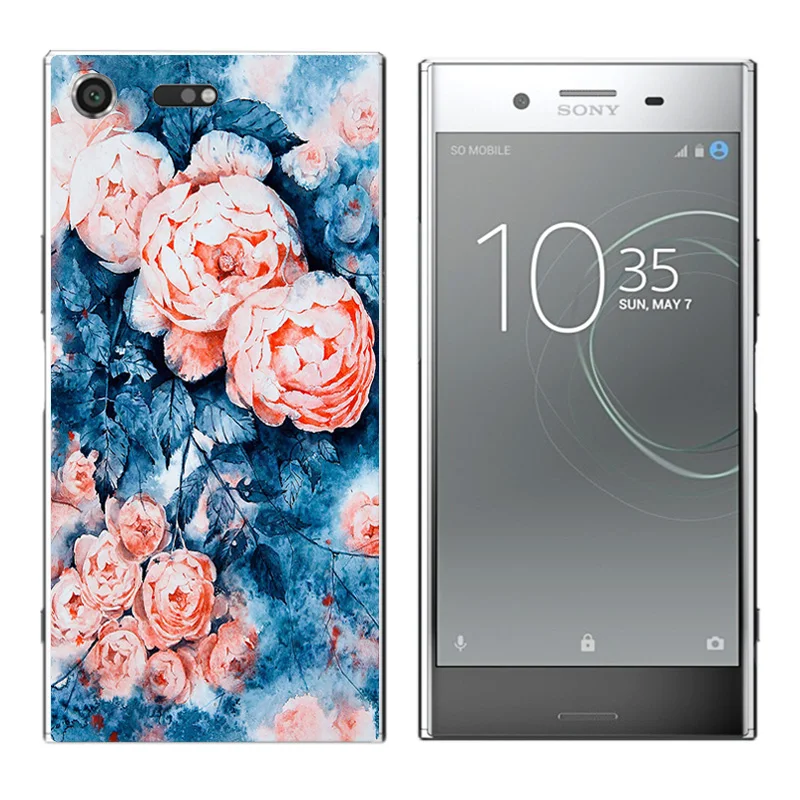 Новый чехол для Sony Xperia XZ Премиум мягкий ТПУ Золотой принт Premium G8141 G8142 задняя