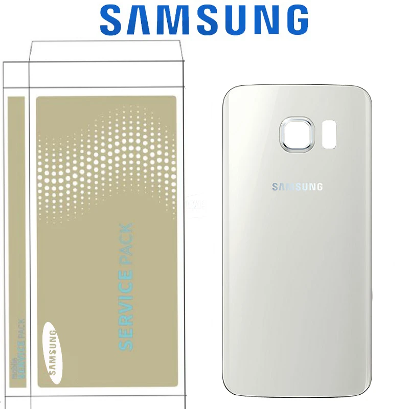 Оригинальное заднее стекло для SAMSUNG Galaxy S6 G920 S6 edge G925 S6 edge Plus G928 Крышка батарейного отсека с объективом для камеры - Цвет: S6 Edge Plus White