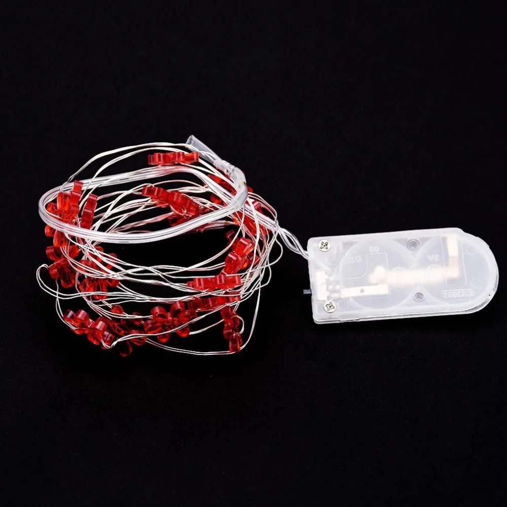 2 м 20 светодиодов солнечный цветок гирлянда на батарейках медный провод световая