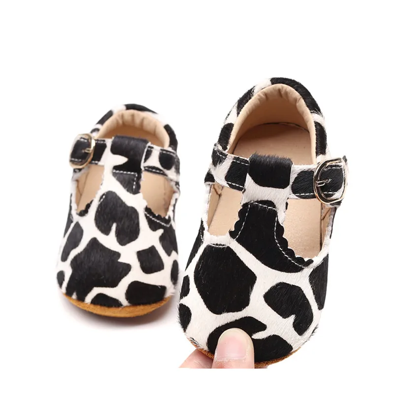 

Hot Sale new Genuine Leather Baby shoes Leopard print Girls Soft sole Boys First walkers T- bar summer Baby moccasins