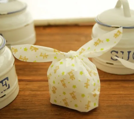 

Бесплатная доставка цветок медведь обеденные сумки подарочная упаковка сумка маленькие зеленые желтые цветы украшения