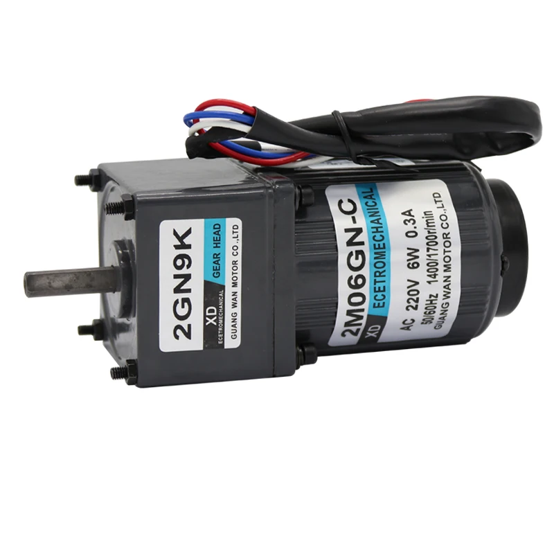 

220V gear reduction AC motor 6W large torque slow speed positive and negative micro speed control small motor