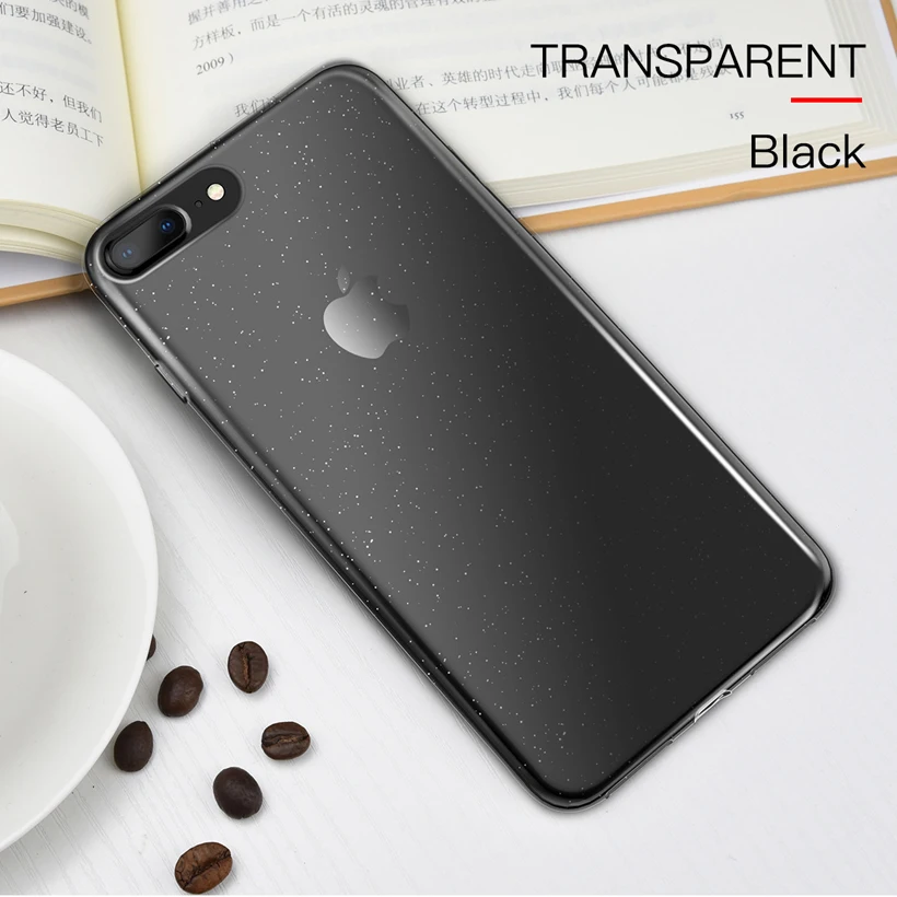 Fshang Сияющий для iphone 8 чехол блеск ультра тонкий Тонкий прозрачный силиконовый