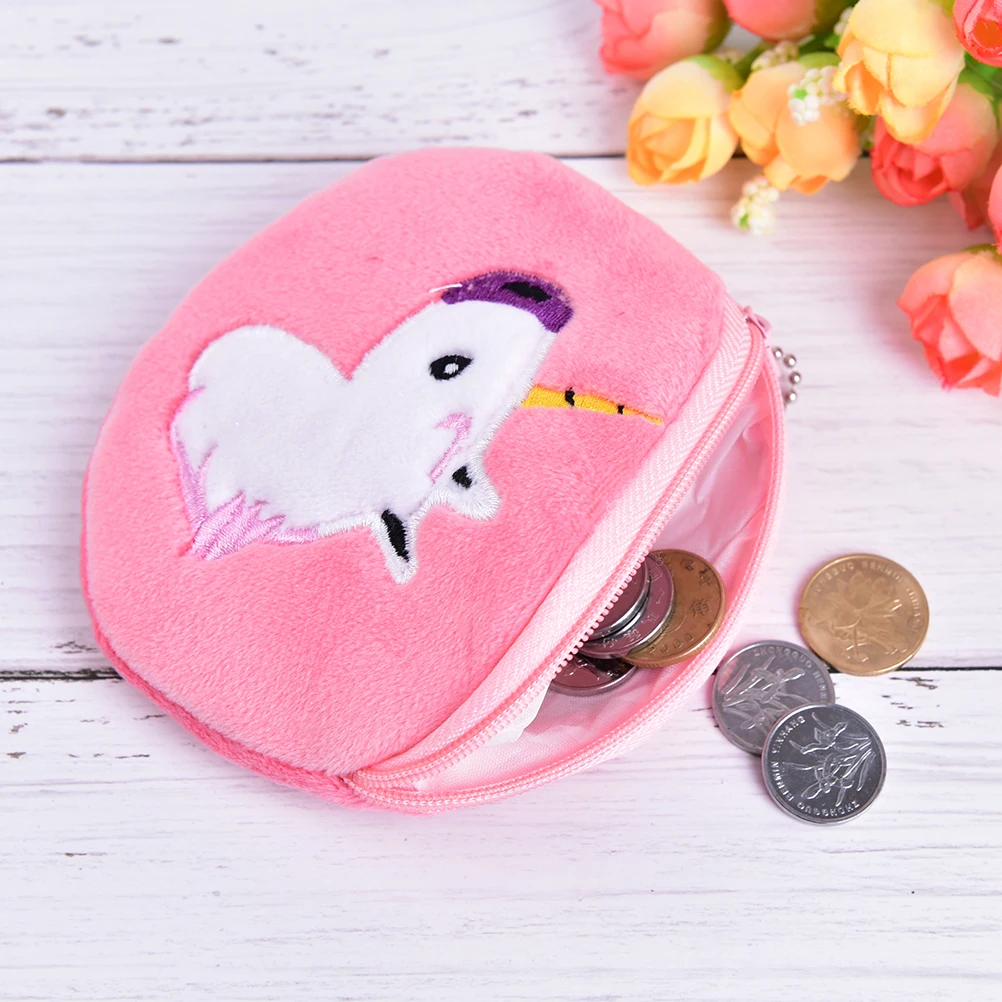 Красочный Единорог для девочек плюшевый Кошелек на молнии монет Kawaii Детский