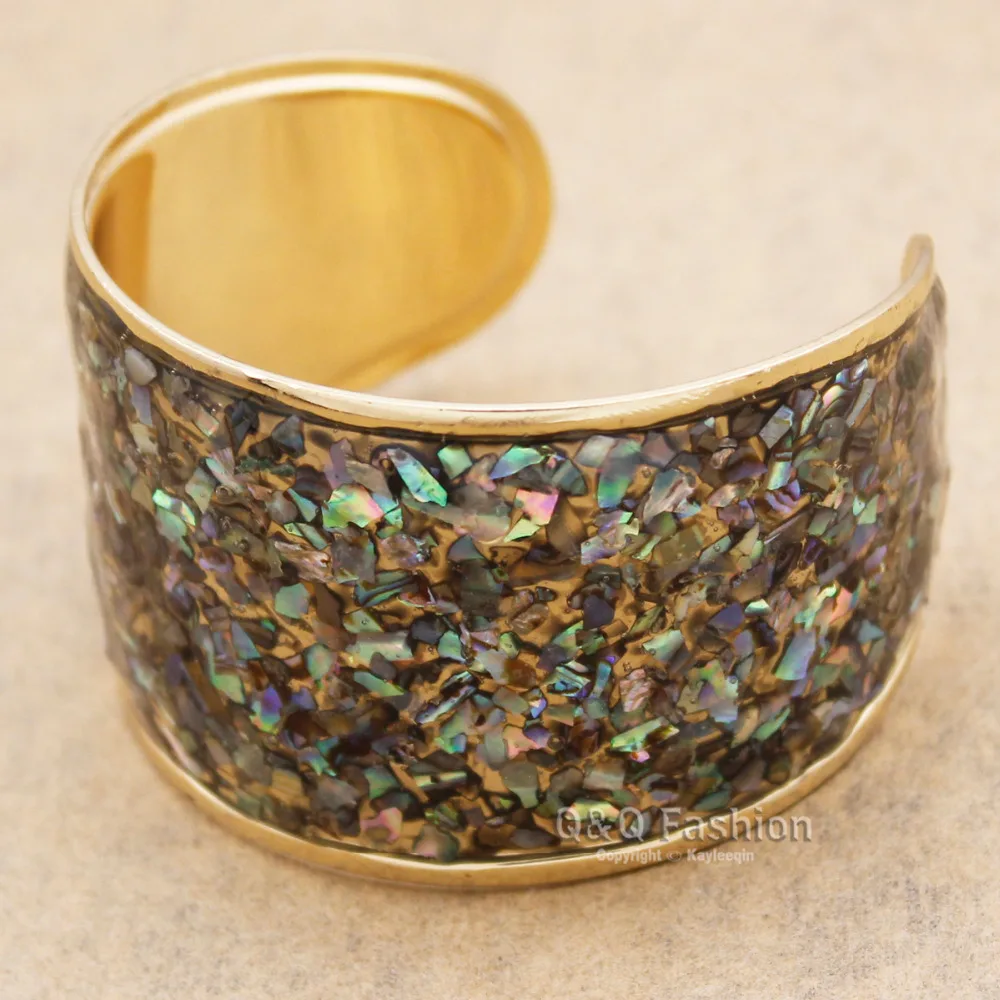 Fab золото этнические Abalone оболочки инкрустация Мехико ацтеков этрусский