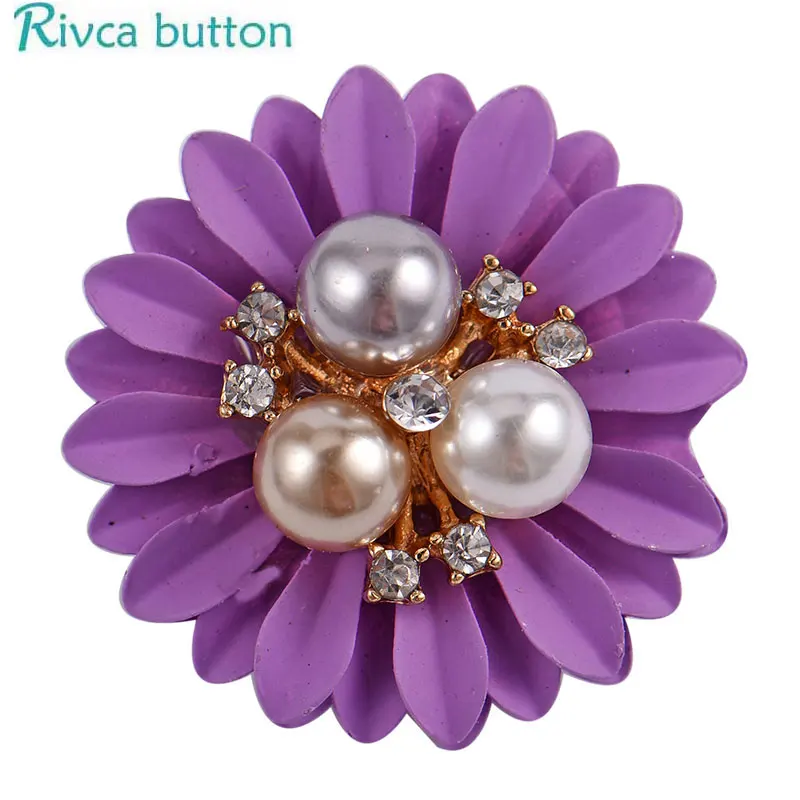 D04394 Rivca Snap Ginger Button 18 мм Цветок Модные ювелирные изделия кнопки кожаные браслеты