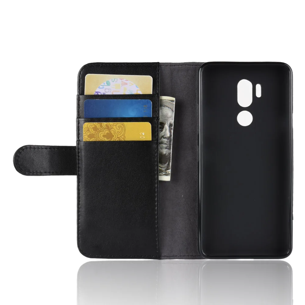 HUDOSSEN For LG G7 ThinQ G710EM Case Luxury Flip Genuine Leather Soft TPU Back Cover Fundas G7+ Protective | Мобильные телефоны и