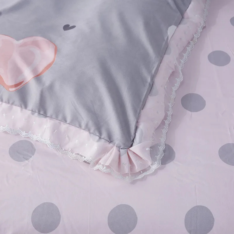 Стиль принцессы 4 шт. комплекты постельного белья пододеяльник простыня