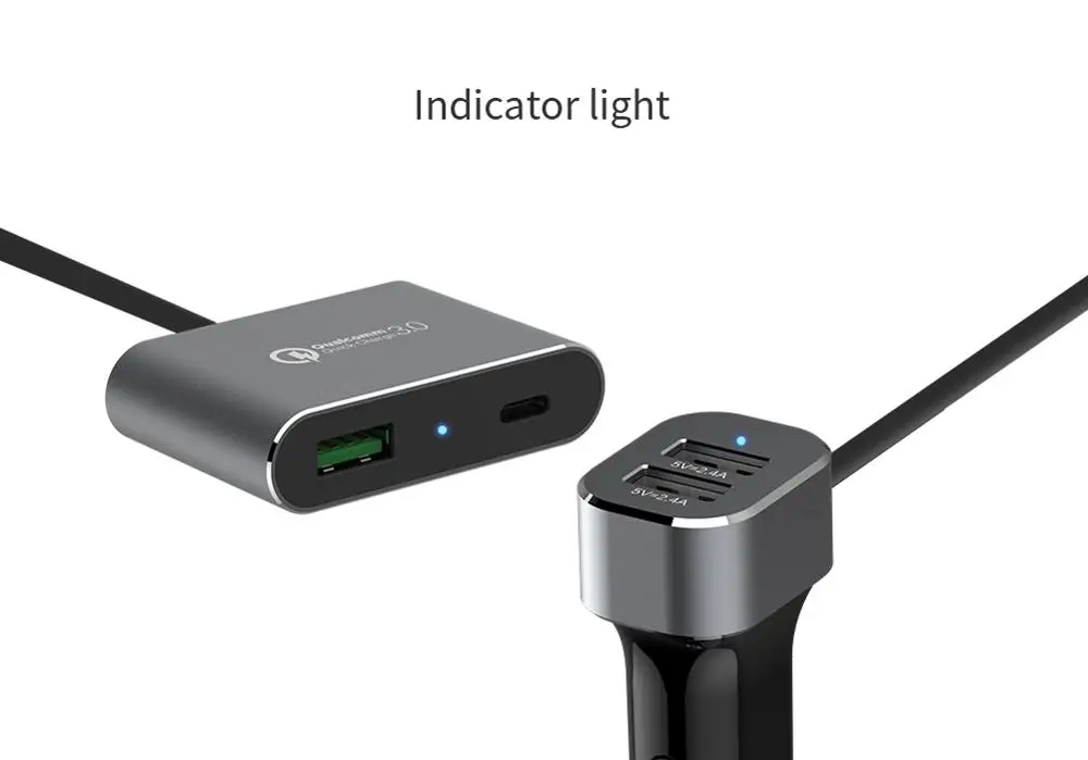 Grey Nillkin 4 порта Dual type-C USB QC 2,0 3,0 Автомобильное зарядное устройство адаптер для iphone X XR XS Max для samsung note 9 8 s9 plus huawei xiaomi - Тип штекера: Grey