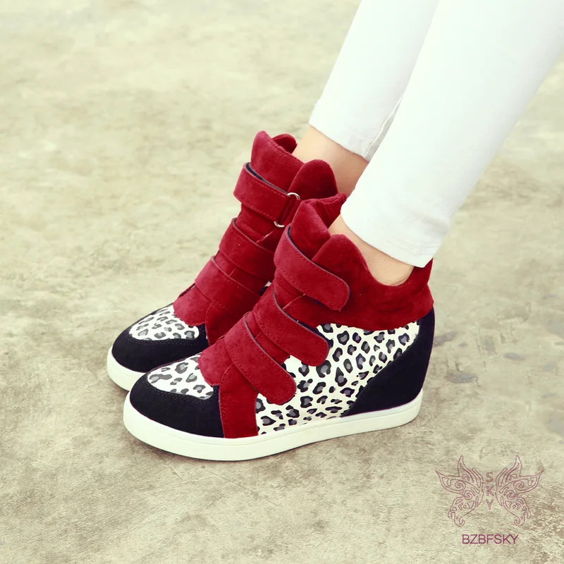 COWCOM/2019 женские леопардовые ботинки на толстой подошве Модные кроссовки