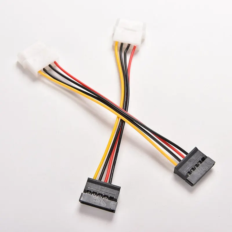 

2pcs 4 Pin IDE To 15 Pin SATA IDE To Serial ATA SATA Hard Drive Power Adapter Cable