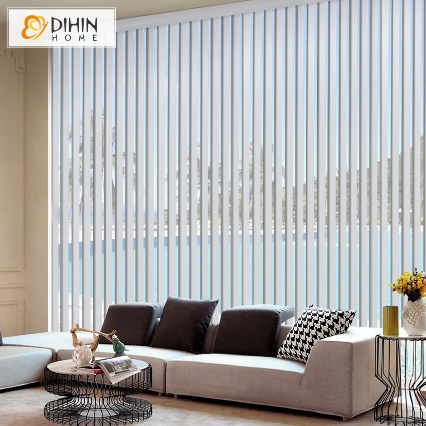 Современные модные вертикальные жалюзи DIHIN HOME из полосатой ткани для окна