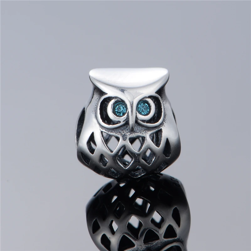 Стеклянные бусины Подвески синий кристалл 925 пробы серебро талисман ювелирное