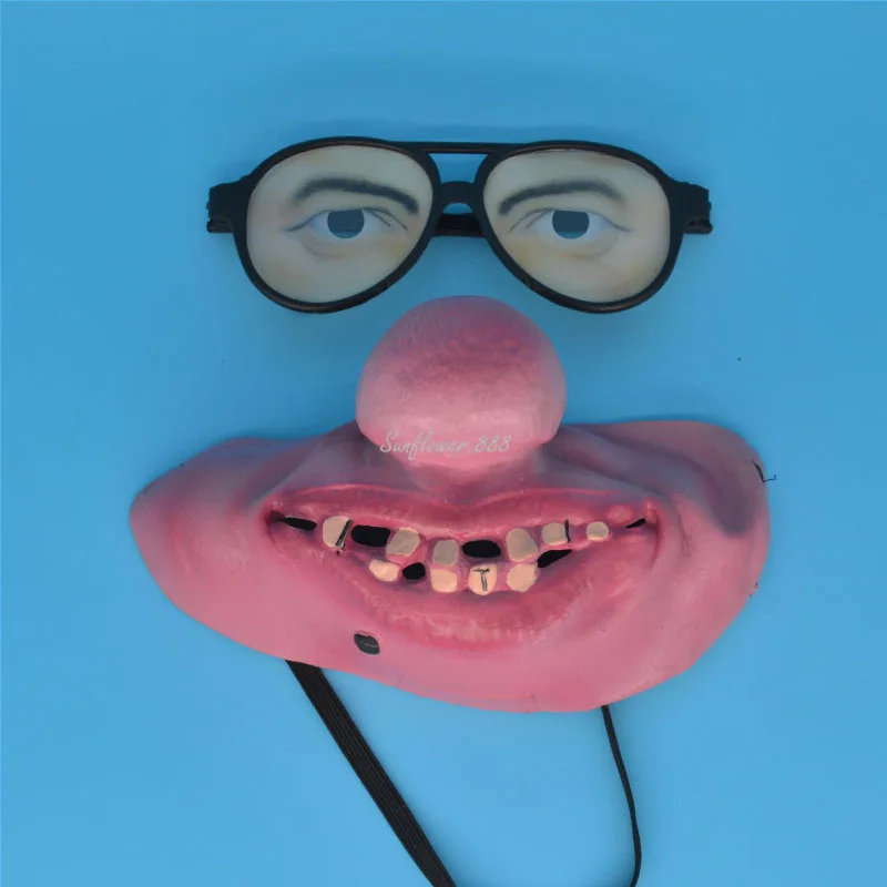 Man Boy Fun Clown Joke Glasses Horror Latex Mask Kids Adults Party Masks Up Props birthday Halloween Christmas Xmas | Дом и сад