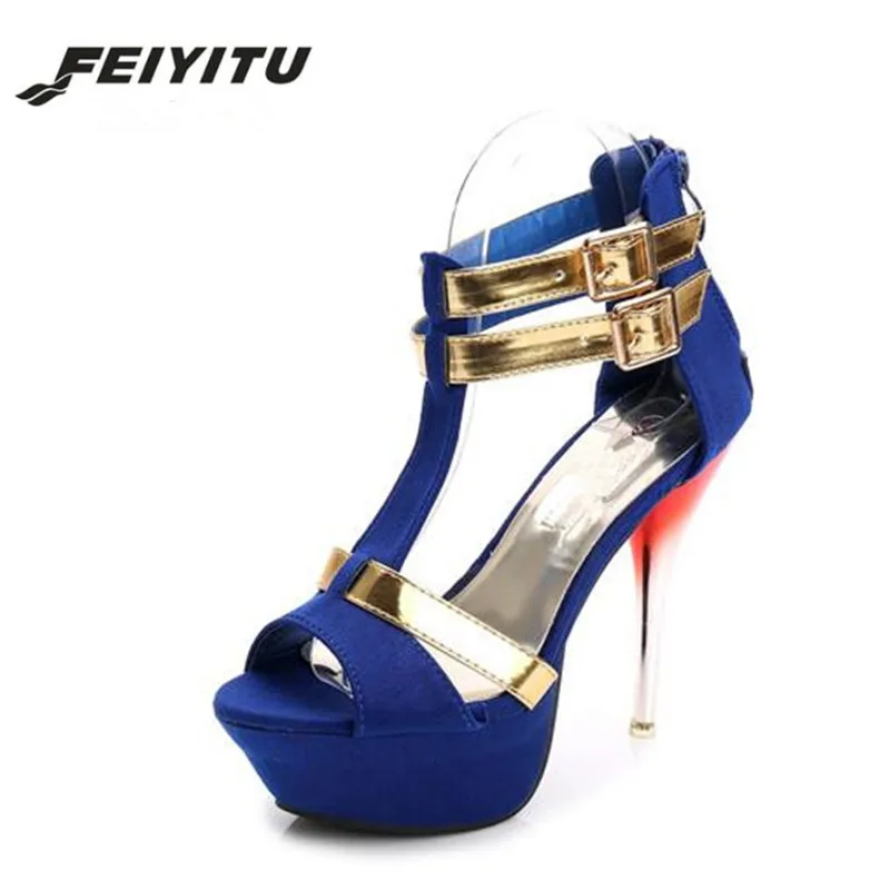 Женские туфли с открытым носком feiyitu коллекция 2019 года женские на очень высоких