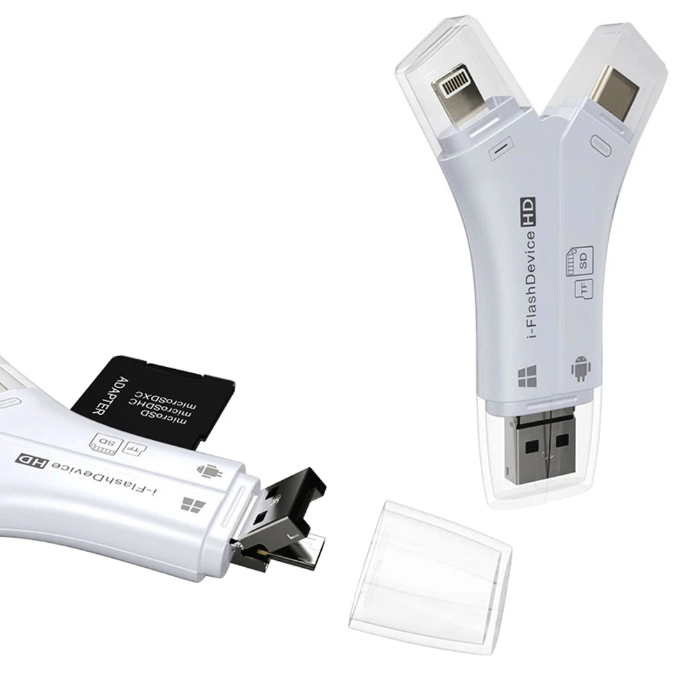 Кардридер Deepfox Type c/Lightning/Micro USB/USB 2 0 адаптер для Android iPad/iPhone OTG|Картридеры| |