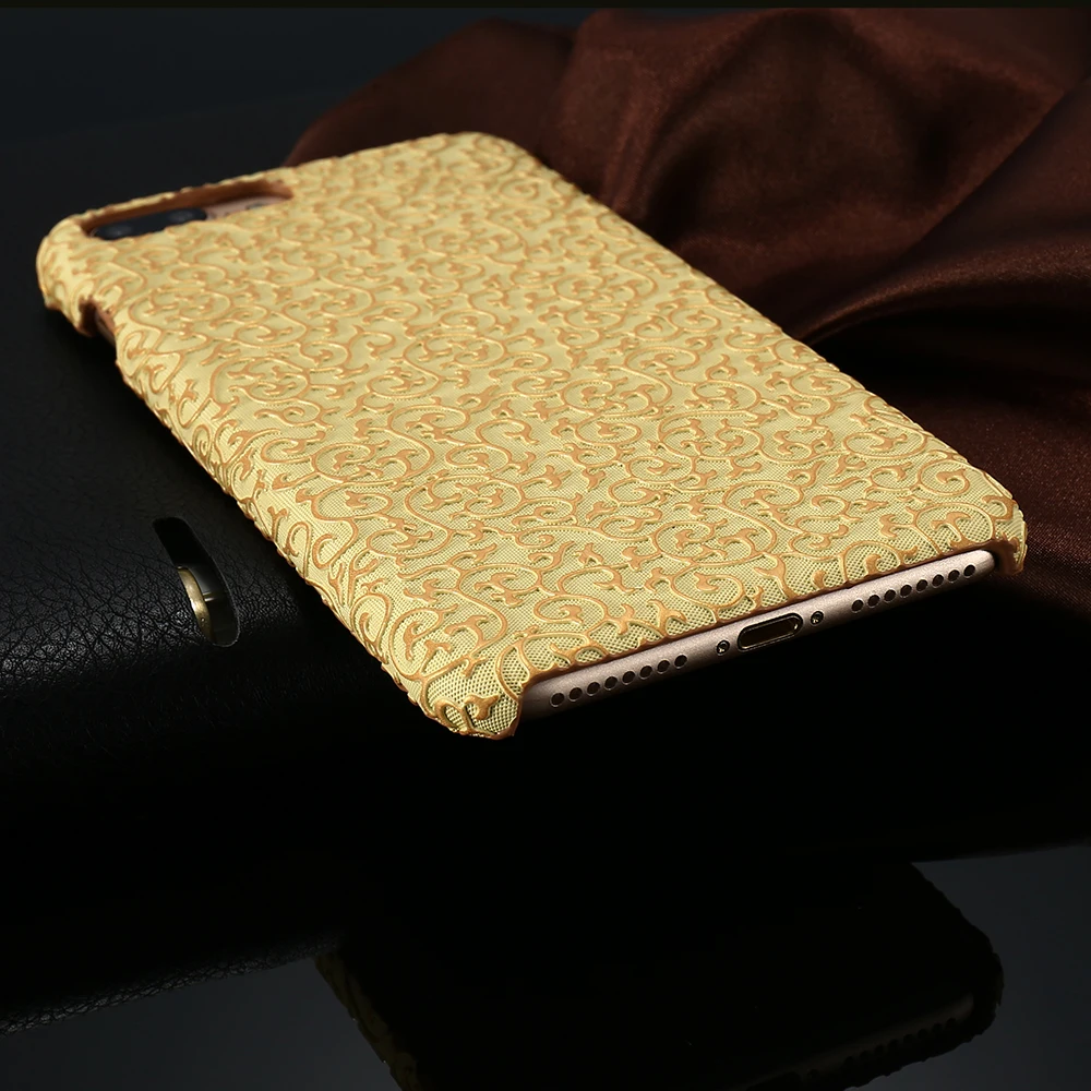 Ретро Дворец Цветок Pattern Жесткий PC Phone Чехол Для iPhone 7 плюс Крышка Мода 3D Телефон