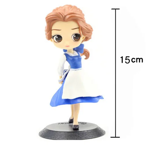 Belle dark blue Q Posket фигурки принцесс Рапунцель Ариэль QPosket Белль Аврора Спящая красавица Русалочка Коллекционная кукла Дети игрушки для детей - Цвет: Belle dark blue