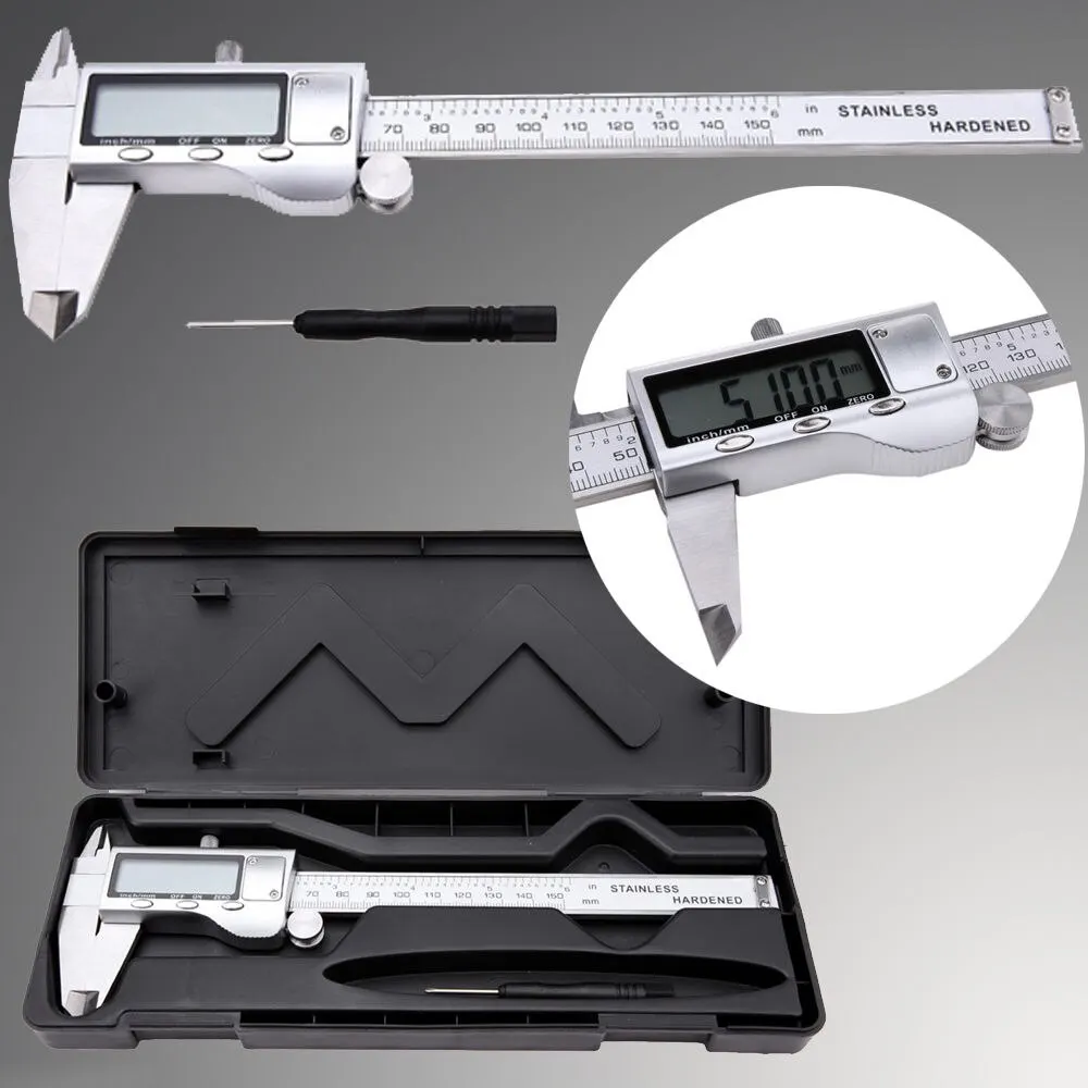 Электронный цифровой штангенциркуль IP54 водонепроницаемый из нержавеющей стали 6