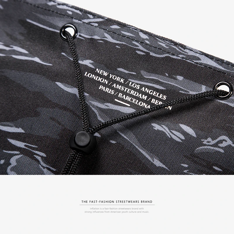 Инфляция камуфляж мужской рюкзак уличный стиль хип-хоп Мужская и женская сумка