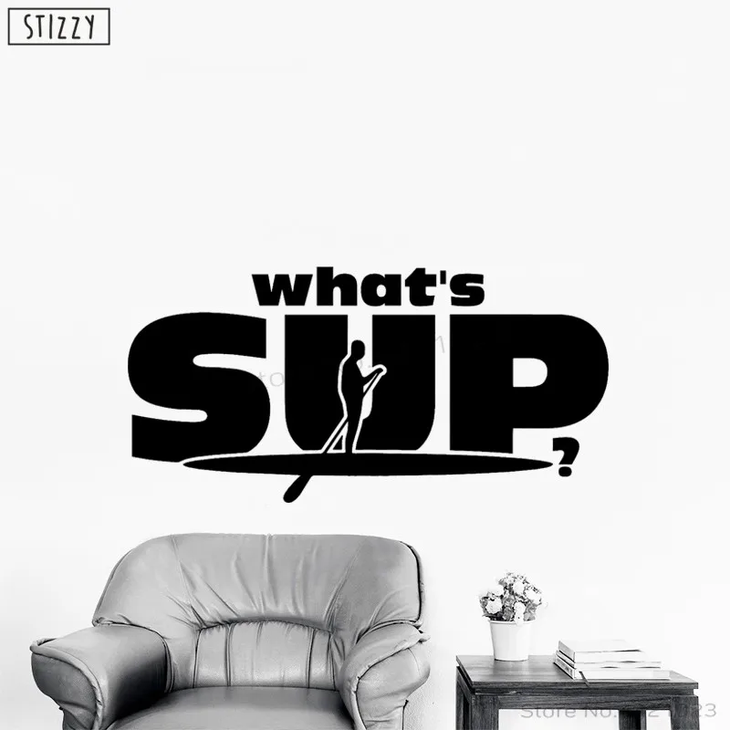 Настенная Наклейка stizzy кавычки What's Sup наклейки на стену Спорт Приключения