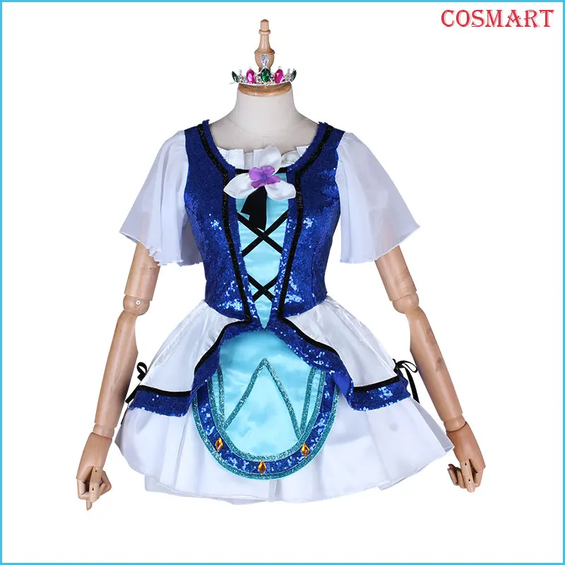 Аниме LoveLive Sunshine!Aqours охара Мари водно голубое платье нового мира костюм для