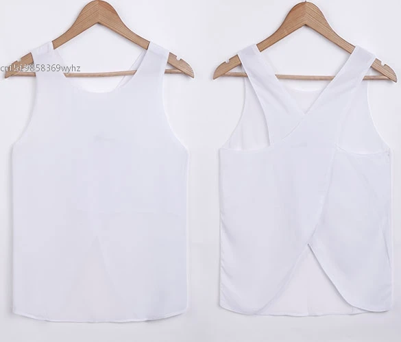 Новые женские модные Летняя Блузка шифон Повседневные рубашки Sexy Back ремень Майки