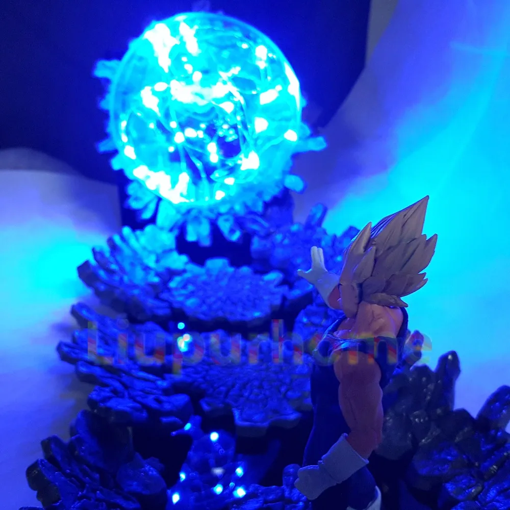 Dragon Ball Led Настольная лампа Вегета Супер Saiyan power Up светодиодное освещение аниме Dragon Ball Супер злой Вегета ночные светильники для Рождества