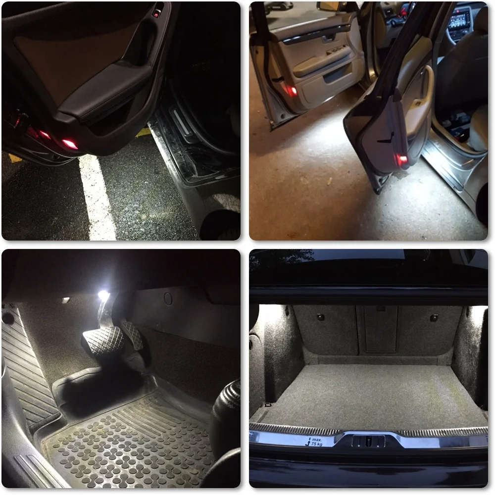Светодиодный внутренний светильник Footwell для чемодана Audi A2 A3 S3 A4 B5 B6 B7 B8 A5 S5 A6 C5 C6 A7 A8 RS4 RS6 R8 TT TTS (art.: 75207bf2) - 75207bf2