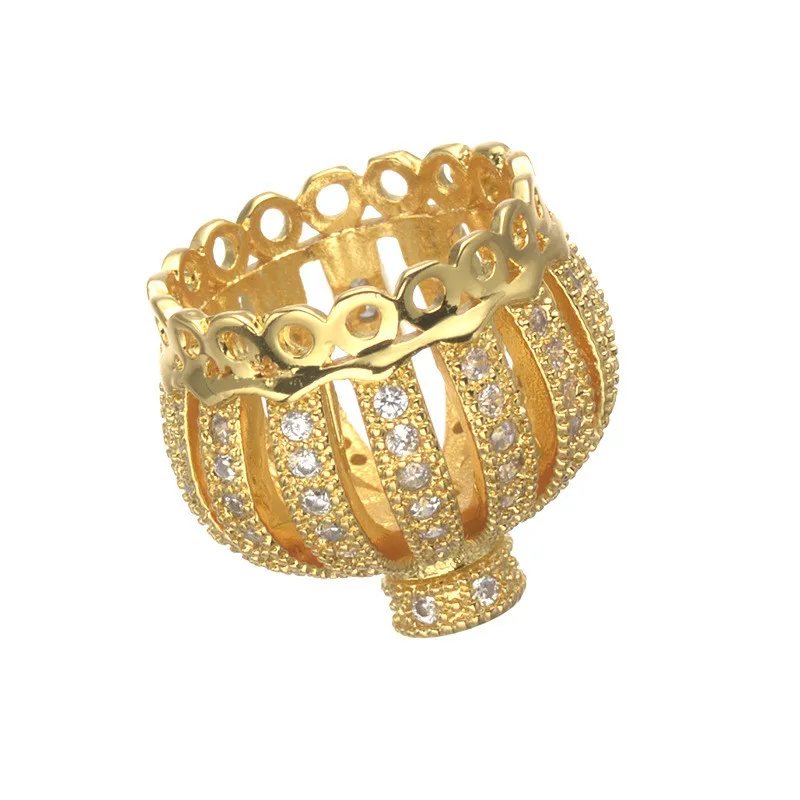 21*18 мм Медный Шарм бусины в форме короны Roudium золото розовое микро проложить