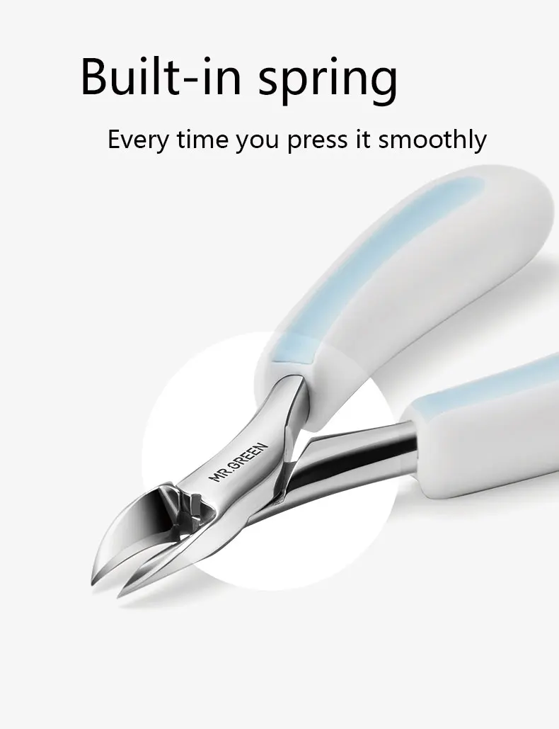 MR.GREEN Nail Clipper manicure Tools Professional Stainless Steel Thick Plier Scissors Toe nails ingrown Cuticle Nipper Trimmer