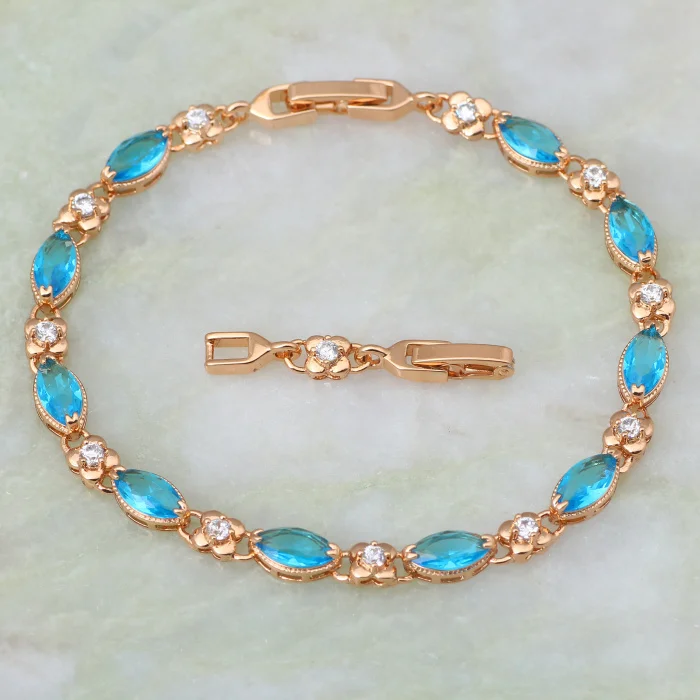 Ювелирные изделия из золота Браслеты & браслеты для запястья Небесно Голубой