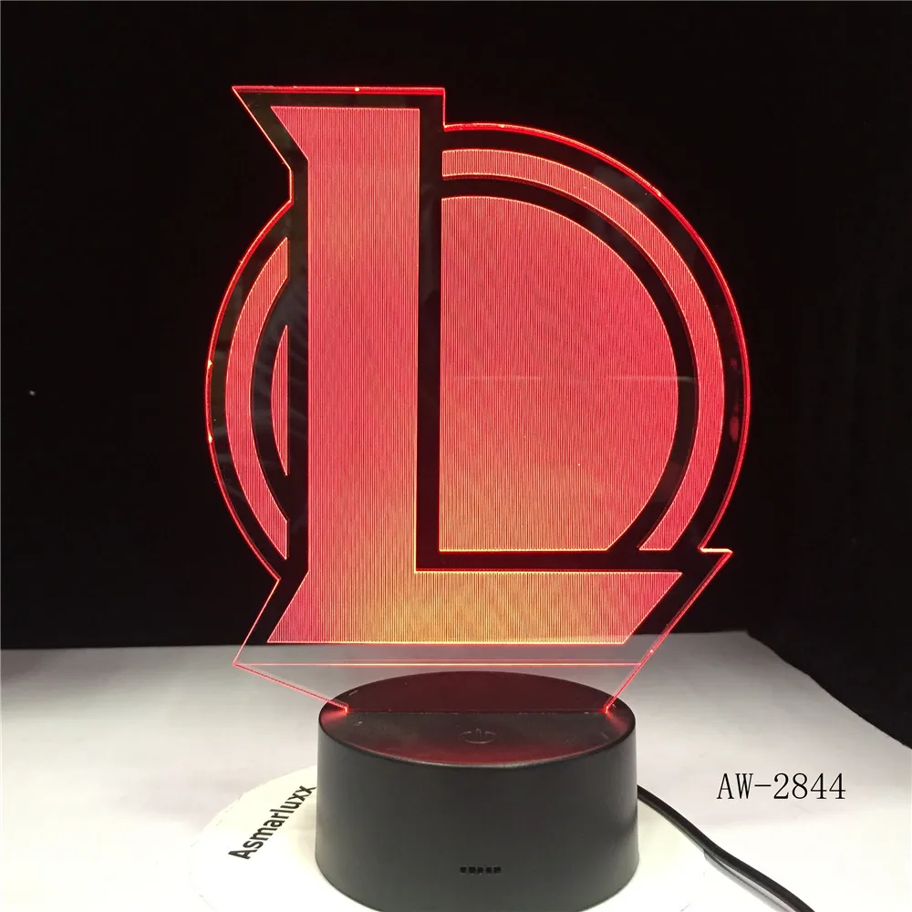 L Team 3D светодиодный светильник ночник детский 7 цветов Изменение акриловый пульт дистанционного управления Сенсорный переключатель подсветка для унитаза USB энергетический стол для хранения лампа AW-2844