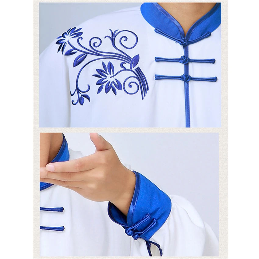 

Tai Chi Uniforms Man Chinese Traditional Clothes Embroidery Long Sleeve Performance Kung Fu Suit Long Sleeve Wushu Clothing