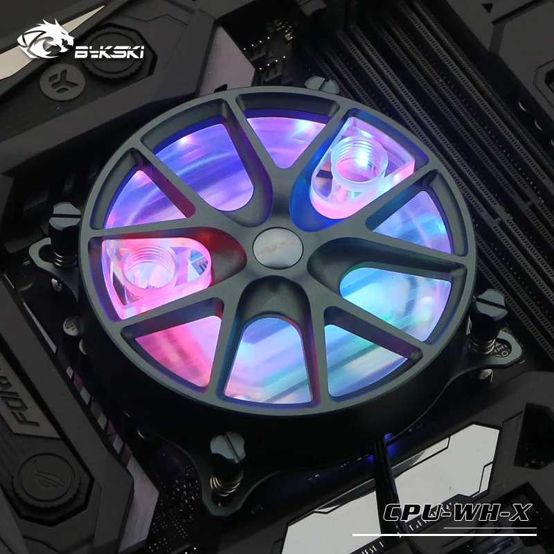 Bykski cpu-WH-X cpu блок водяного охлаждения с RBW светодиодный световой комплект для Intel Socket LGA 115x LGA 2011 LGA 2066 LGA 1366