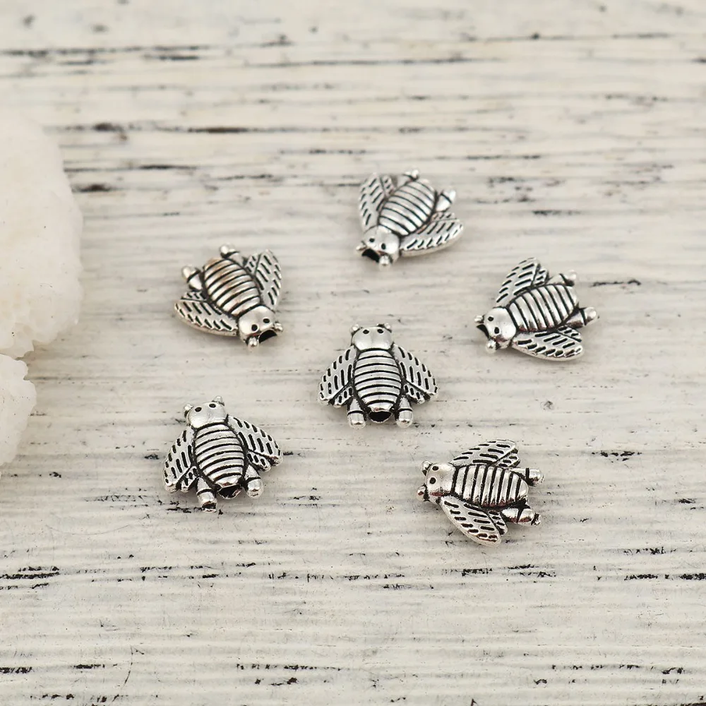 DoreenBeads цинковый бусины-вставки из Сплава Fly серебро Цвет самодельные результаты