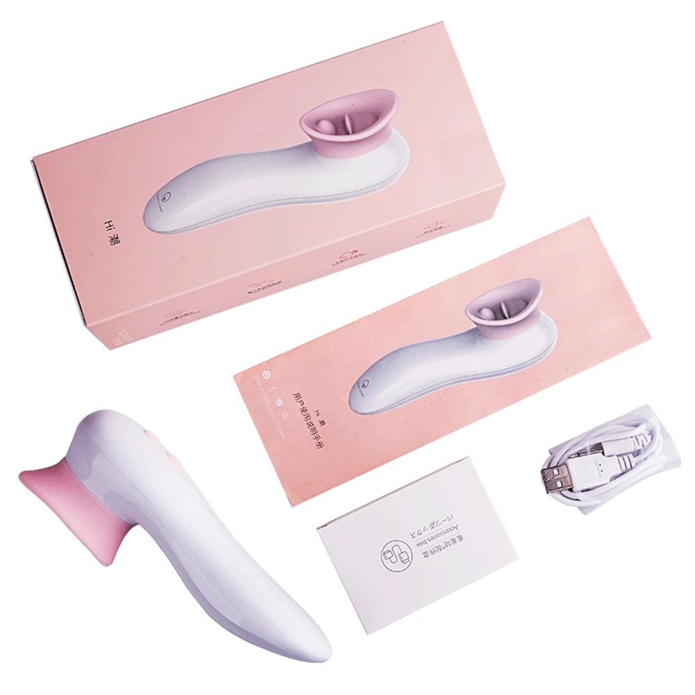 Nipple Breast Sucking Stimulator Vibrator Sex Oral Licking Tongue 7 Vibrating Clitoris Adult Product | Красота и здоровье