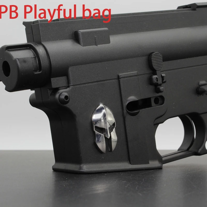 Игрушечный пистолет blaster зеркальная полировка гальваническим Spartan metal стикер DIY декоративные подарок T18