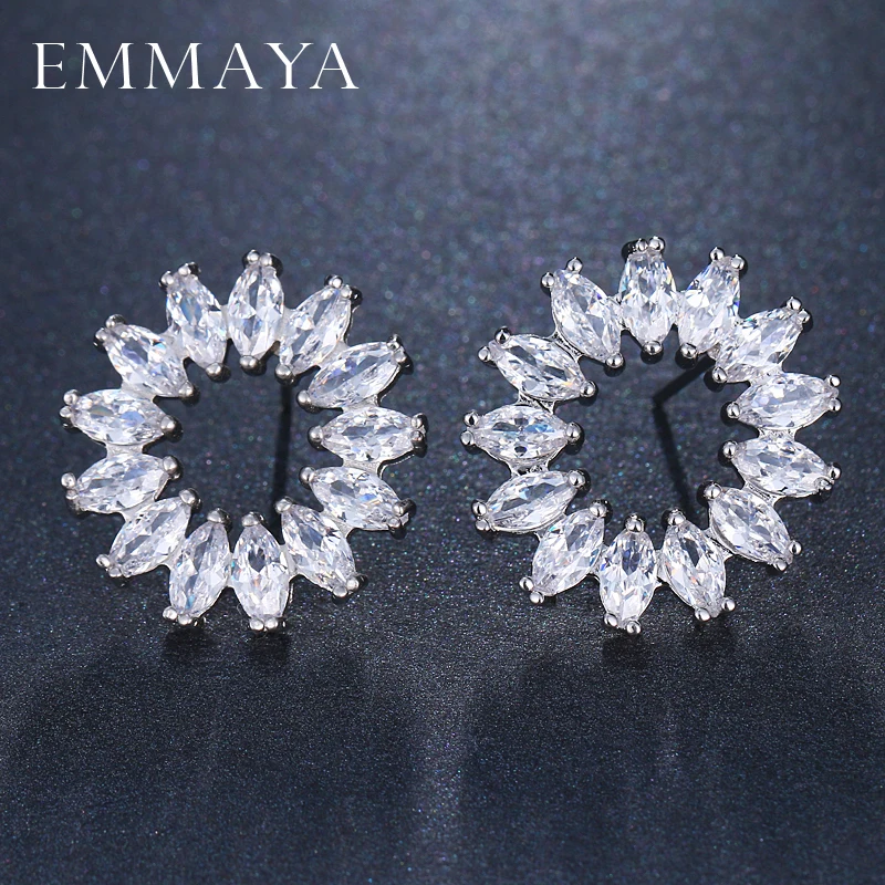 Серьги гвоздики серебряного цвета с прозрачным фианитом|stud earrings|earring studs earringsearrings