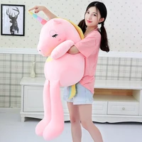 60 140cm new large soft unicorn stuffed animals plush toy unicorn animal horse high quality cartoon gift for children