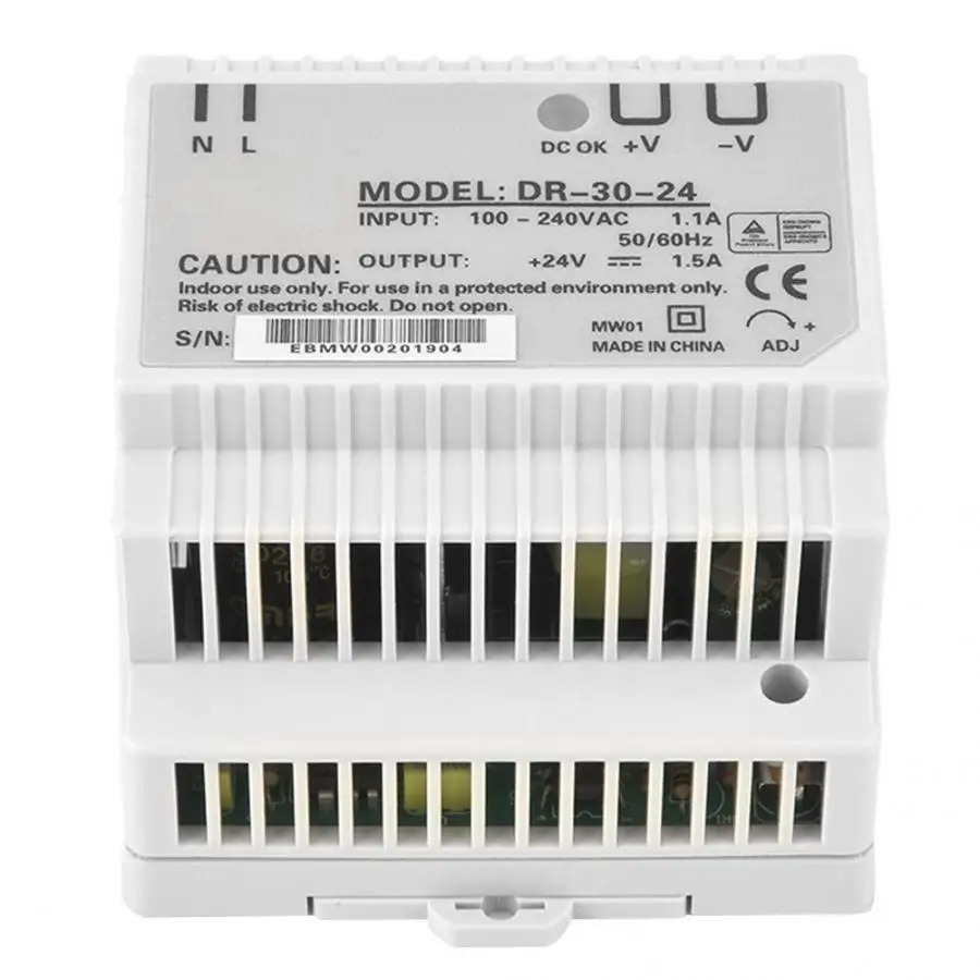 DR 30 24 30W одиночный выход 24V Din Rail источник питания AC/DC импульсный