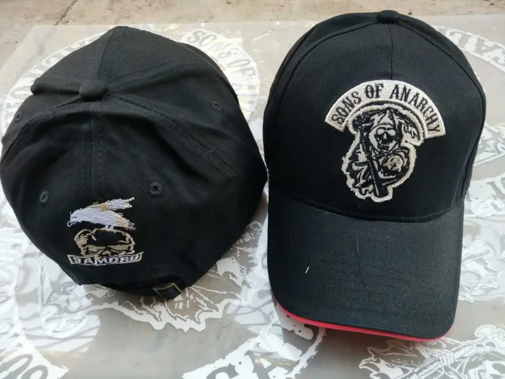 Бейсболка SAMCRO с вышивкой черепа SOA Sons of анархии повседневная Кепка Снэпбэк модная