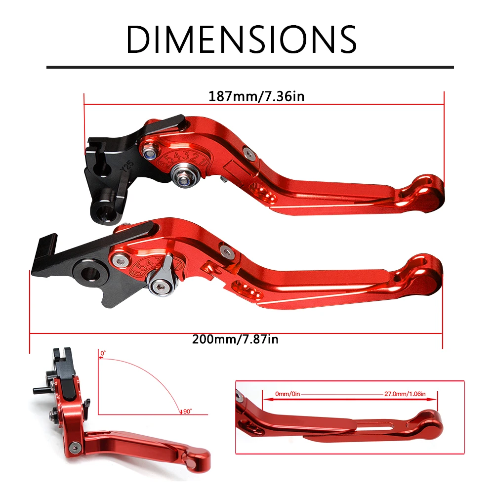 

CNC Aluminum Motorcycle Motorbike Folding Extendable Adjustable Brake Clutch Levers For YAMAHA XV 950 RACER XV950 2016 2017 2018