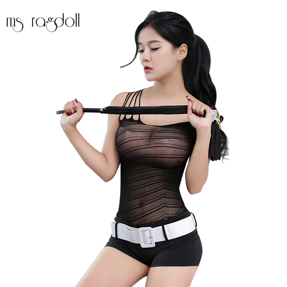 Sexy Balck Lace Teddies waistband Lingerie Women Dress 2017 New women police uniform cosplay Costumes | Тематическая одежда и