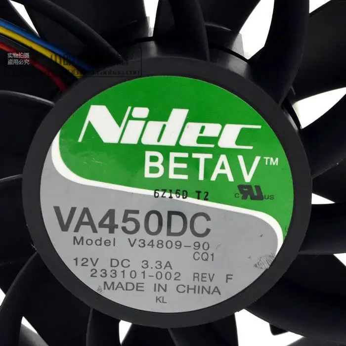 

V34809-90 CQ1 Nidec VA450DC, 12 В, 3,3 А, 12 см, 120 мм
