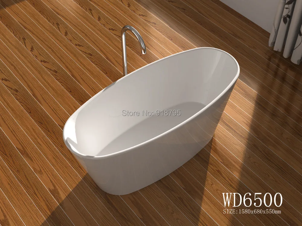 

1580x680x550mm Solid Surface Stone CUPC Approval Bathtub Oval Freestanding Corian Matt white Finishing Tub RS6500