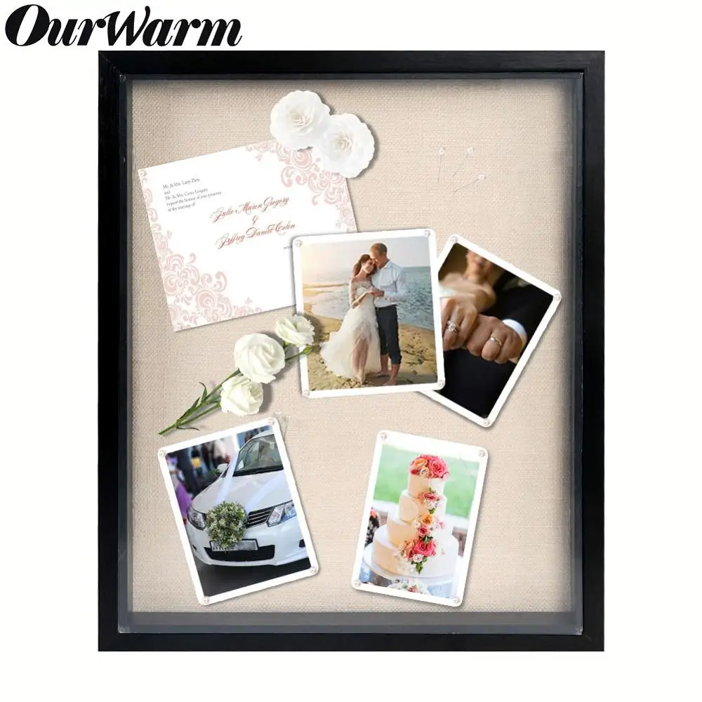OurWarm 42x34 см свадебные коробки с тенями DIY Скрапбукинг Фоторамка деревянная рамка